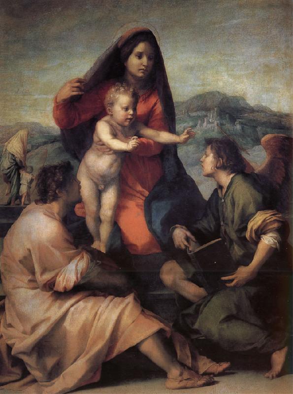 Andrea del Sarto Holy Family with Angels oil painting image